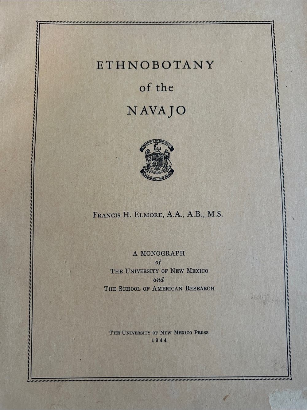 Ethnobotany of the Navajo